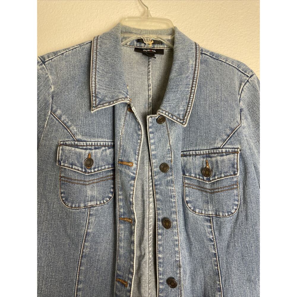 style co, denim jacket, blue, size L - Picture 3 of 6